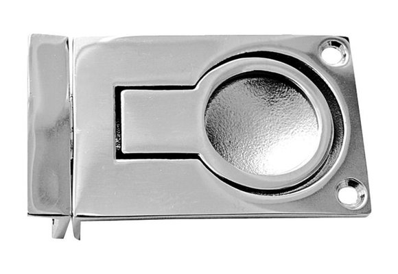 Luikring RVS flush  57x40mm met sluiting