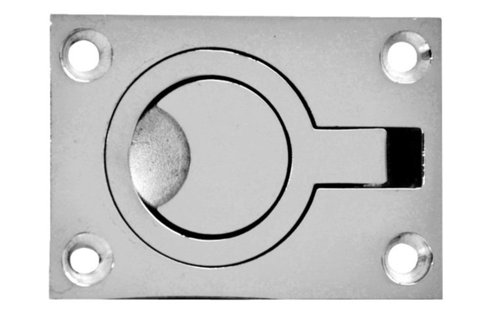 Luikring rvs flush  63x44mm