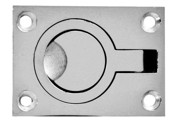 Luikring RVS flush  63x44mm