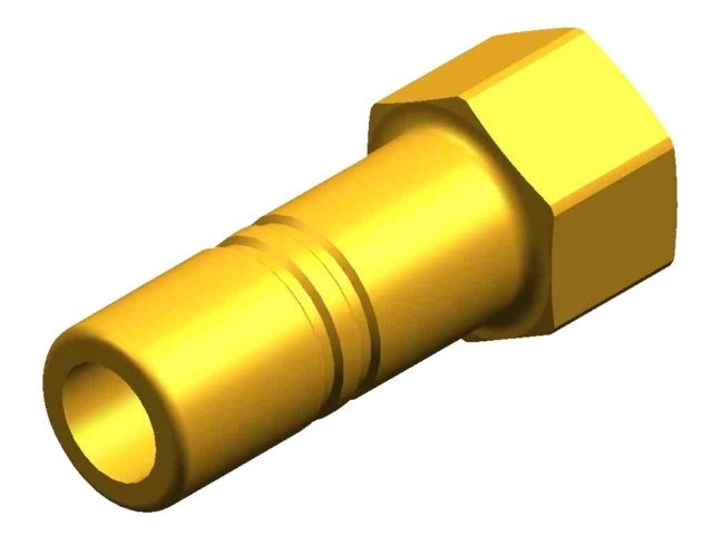 Adapter 3/8" BSP 15mm female messing