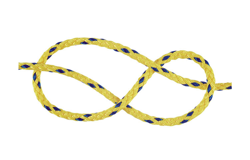 Waterskilijn 7mm geel (prijs per 200m)