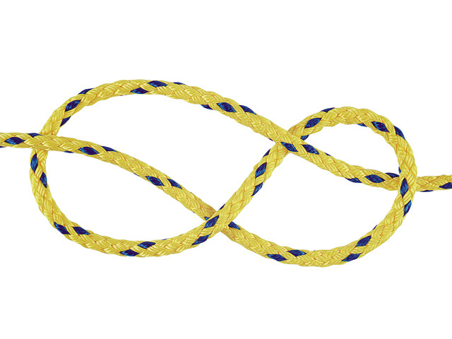 Waterskilijn 7mm geel (prijs per 200m)