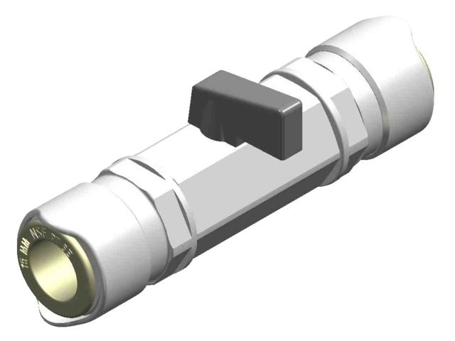 Afsluitventiel 15mm messing (prijs per 5 stuks)