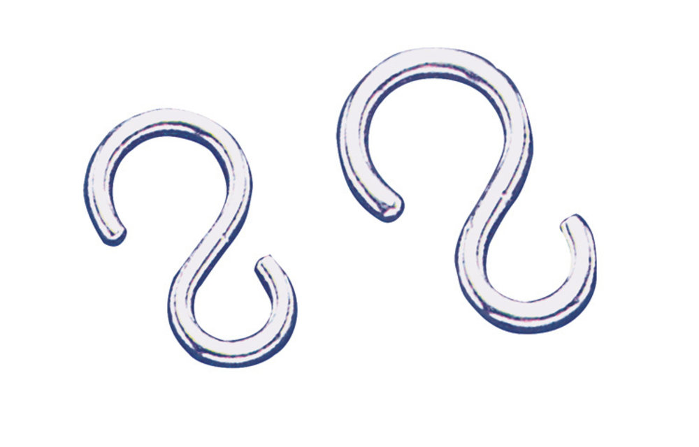 S-haak rvs304 5mm (prijs per 10 st.)