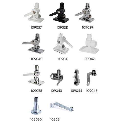 Antenne montage voet 4 stand + gat wit f