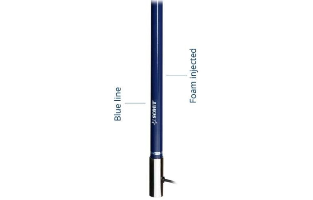 Antenne vhf blauw 2,4m ks-42bl