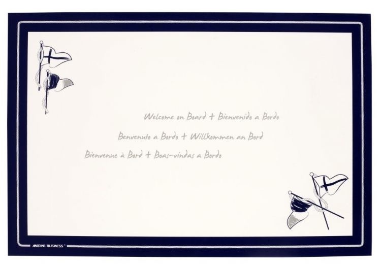 Welcome on Board placemat