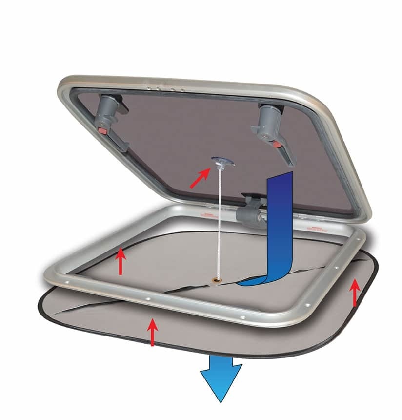 Waterline verduistering met ventilatie voor vluchtluik - regular