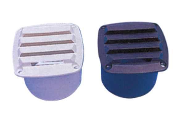 Allpa Kunststof Ventilatierooster, 85x85mm, slangaansluiting Ø75mm, wit