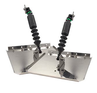Smart Tabs RVS set, 12" x 9" met 36kg (80lb) actuators