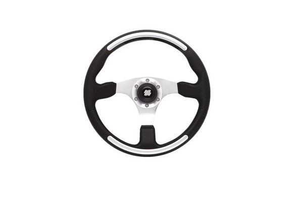 Santorini stuurwiel | Zwart/zilver 350mm