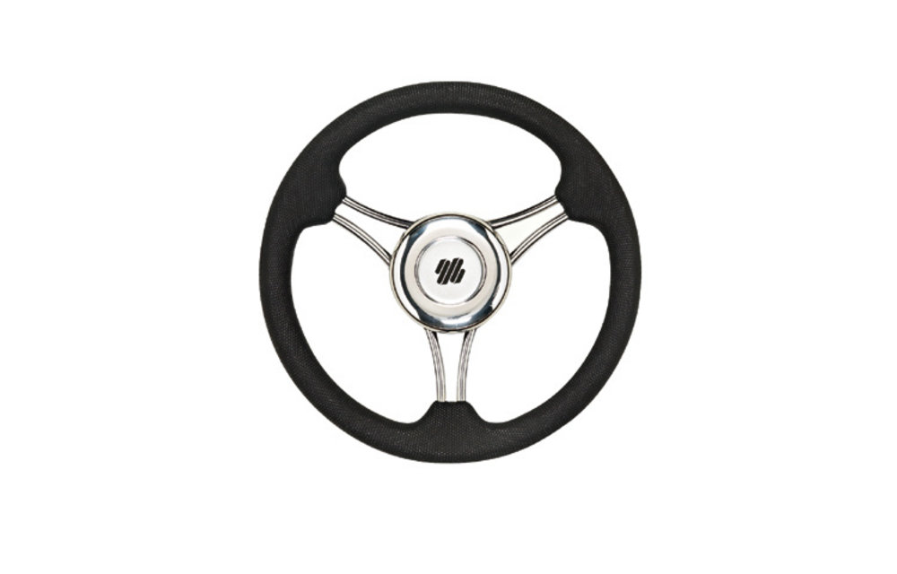 V21 stuurwiel | Zwart/rvs 3x2-spaaks