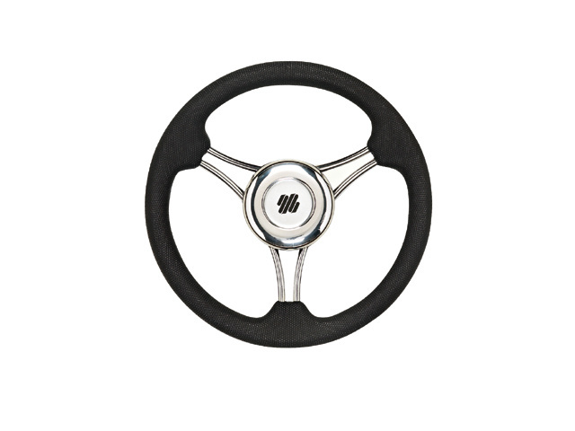 V21 stuurwiel | Zwart/rvs 3x2-spaaks