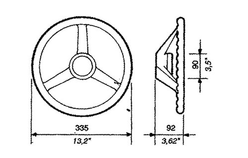 V32B stuurwiel | Zwart
