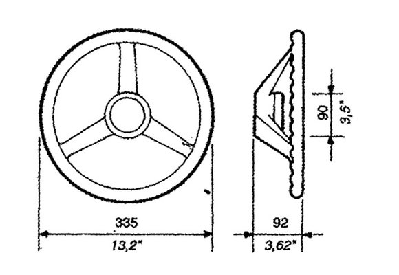 V32B stuurwiel | Zwart