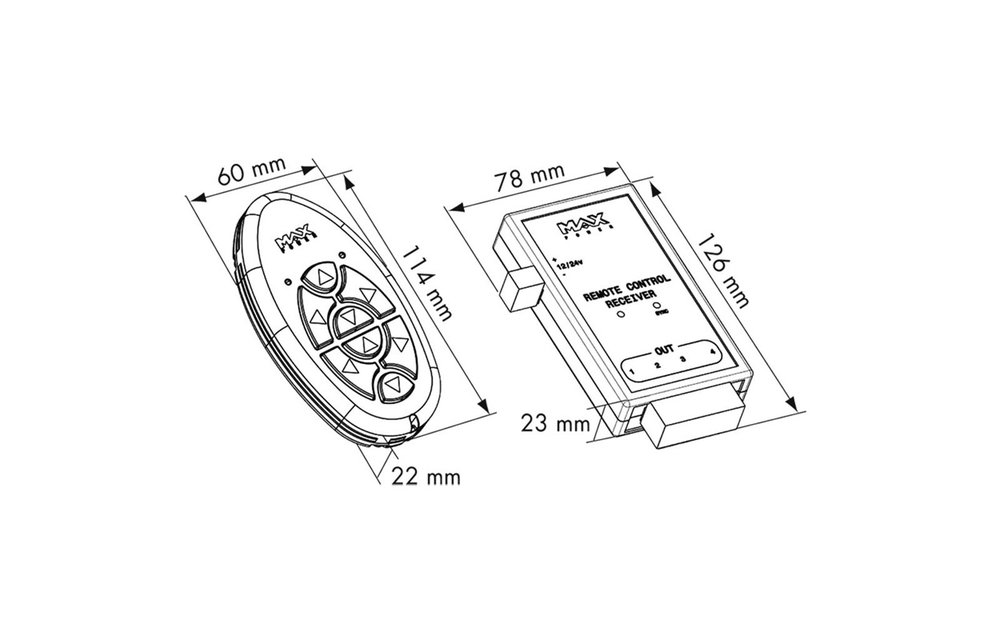 Max Power Extra ontvanger tbv draadloze afstandsbediening