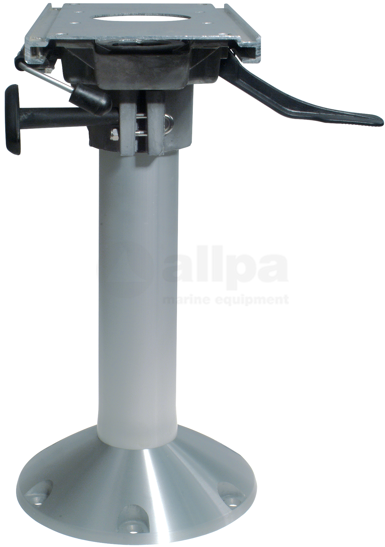Allpa Aluminium Mainstay Heavy Duty stoelpoot (360º draaibaar + lock) met slede voet Ø229mm