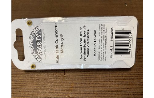 Mercury mannelijke buitenboordmotor connector 1/4"