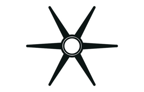 CEF - Impeller | Ø22,3 | Ø109,5 | 24,8 mm | 6 schoepen