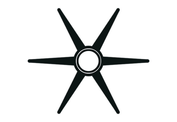 CEF - Impeller | Ø22,3 | Ø109,5 | 24,8 mm | 6 schoepen