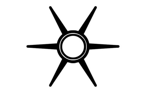 CEF - Impeller | Ø17,5 | Ø51,2 | 19,05 mm | 6 schoepen