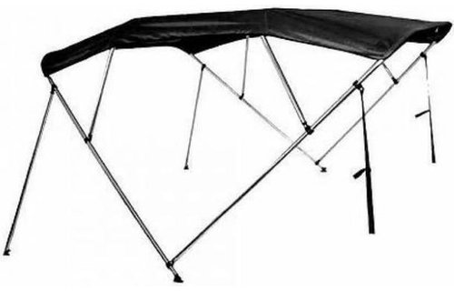 Aluminium Biminitop Zwart 4 Bogen Hoogte 137 cm