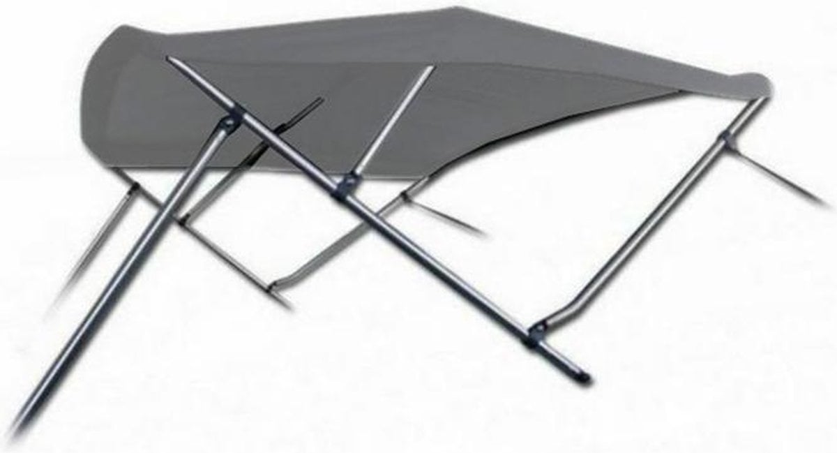 Aluminium Biminitop Licht Grijs 3 Bogen Hoogte 91 cm