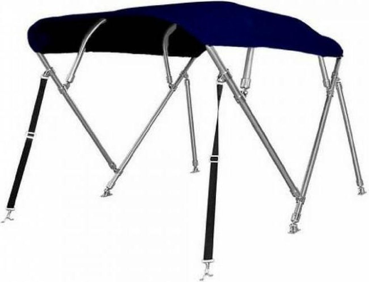 RVS Biminitop Navy 4 bogen Hoogte 117 cm