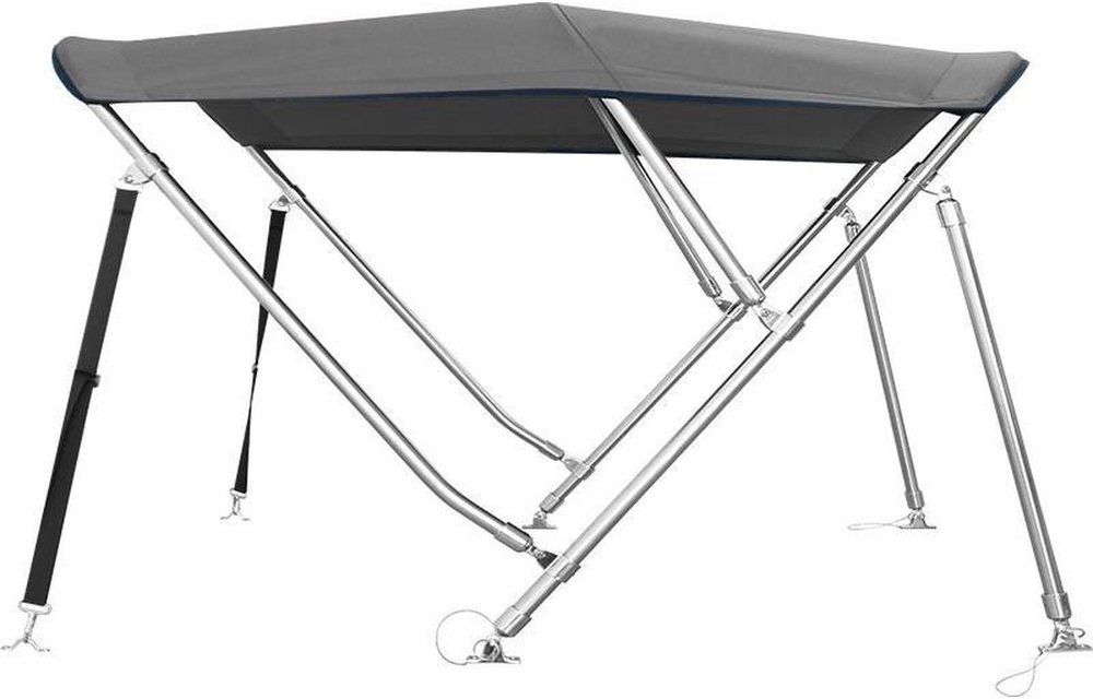 RVS Biminitop Licht grijs hoogte 137 cm