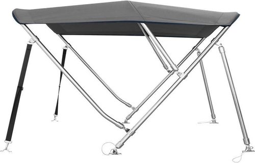 RVS Biminitop Licht grijs hoogte 137 cm