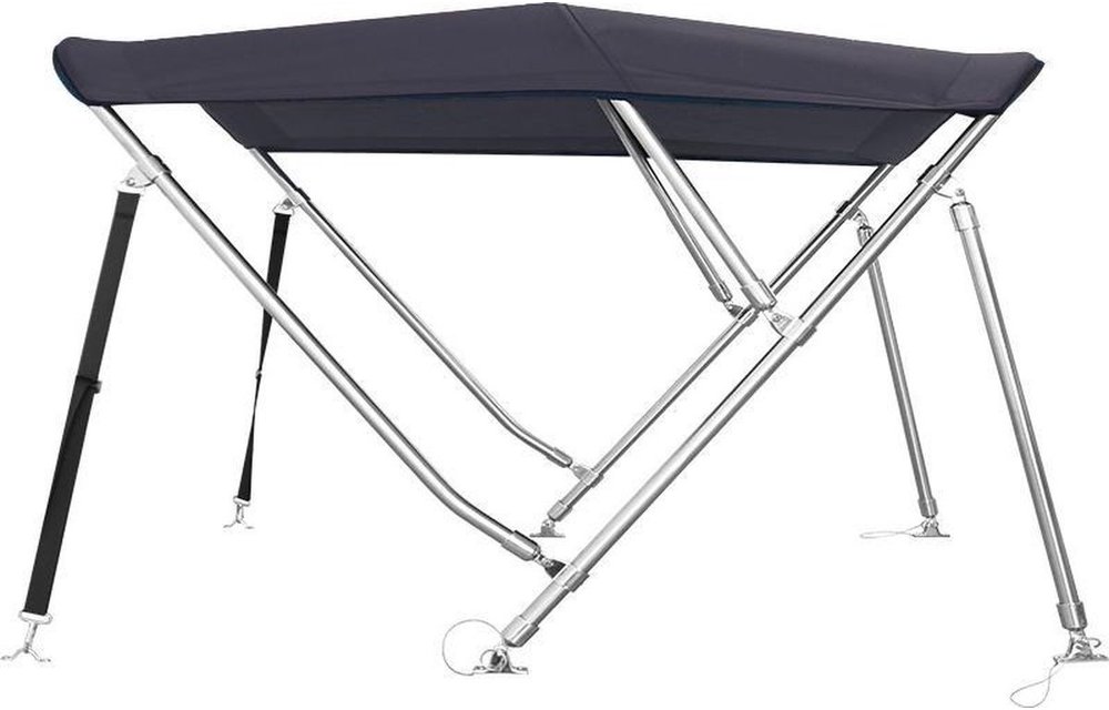 RVS Biminitop Zwart hoogte 117 cm