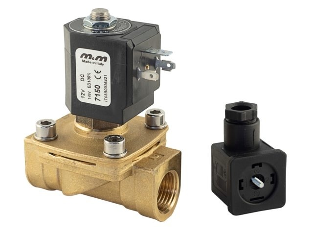 Solenoid klep koper 12V