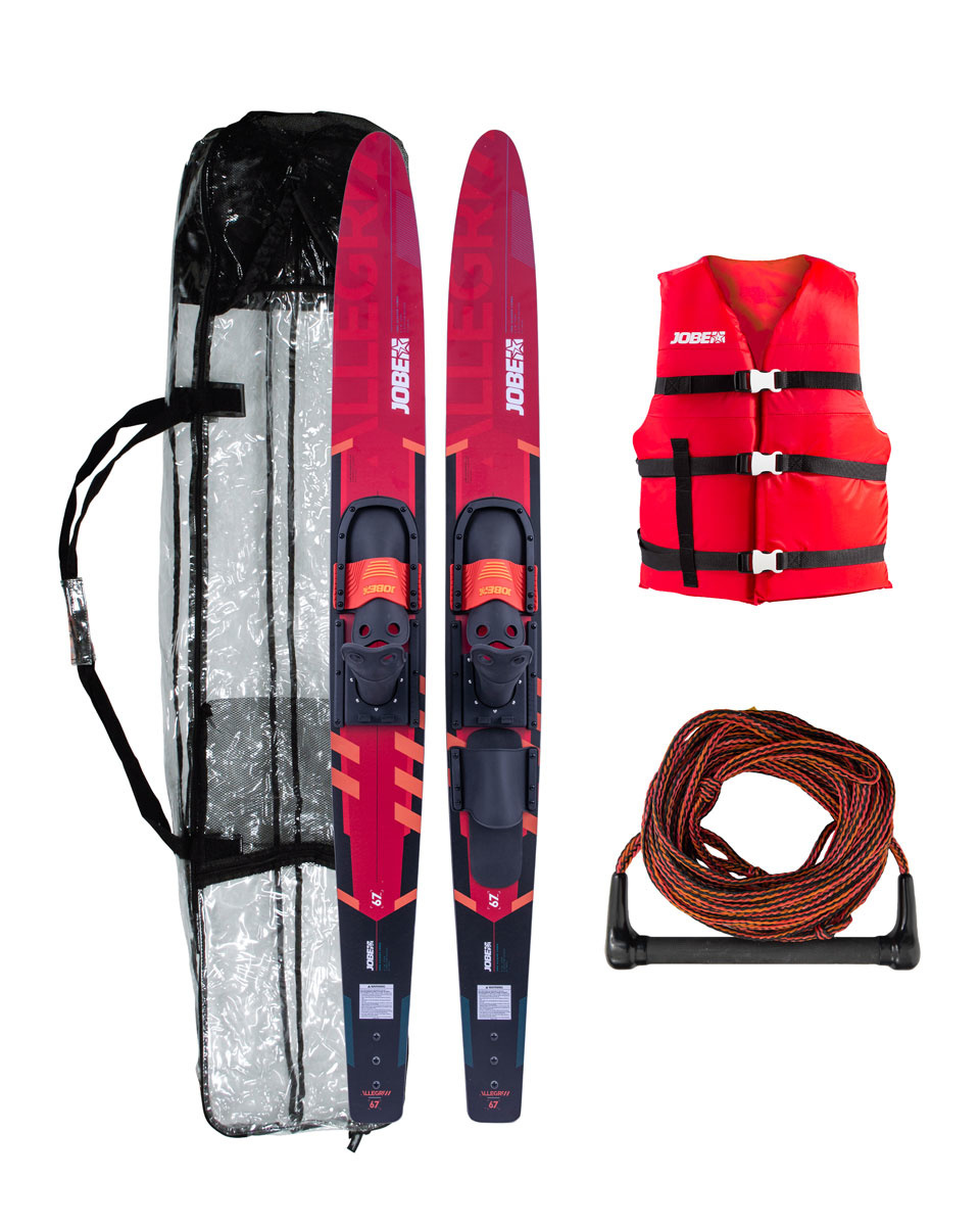 Jobe Allegre 67" Combo Waterskis Package | Rood