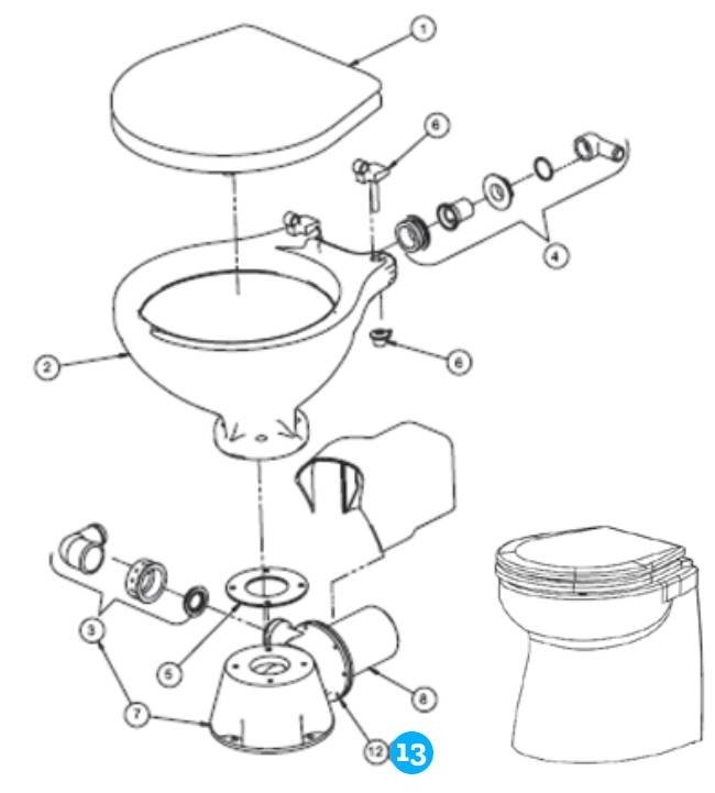 Johnson Pump versnijderimpeller met borgring