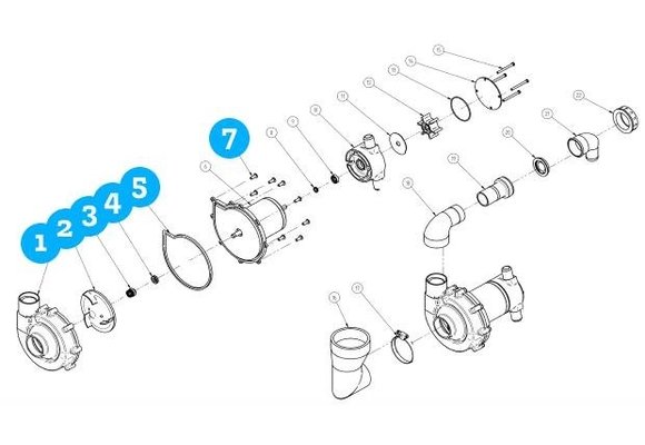 Allpa pomphuis  versnijder-impeller  glijringafdichting