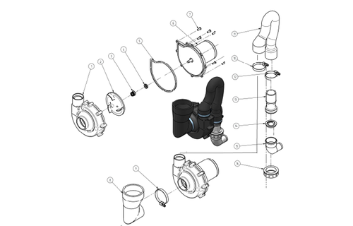 Allpa Schakelpaneel voor hydro-vacüum elektrisch toilet  12V & 24V  max. 20A