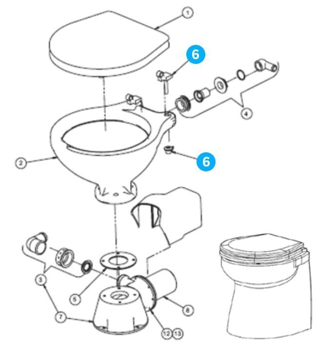 Johnson Pump scharnier set