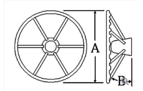 Allpa 4-Spaaks stuurwiel "Model 25B" RVS met houten rand, A=350mm, B=60mm