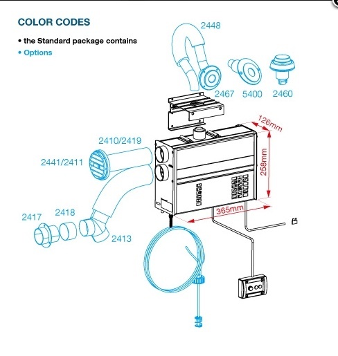 WALLAS 2000T PARAFFINE VERWARMING 12V