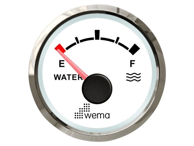 Wema Silver serie tankmeter water wit ( NMEA2000)