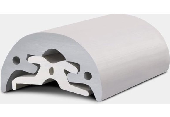 Stootlijst Radial 65 grijs   H=65mm Rollengte 16m