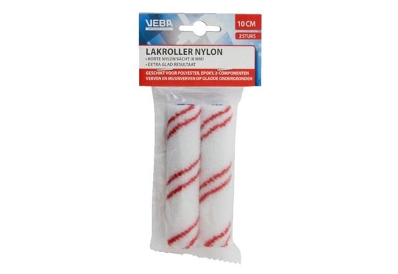 Verfrol nylon 10cm 6mm vacht (2 stuks)