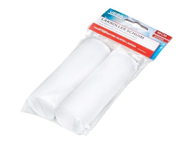 Verfrol schuim 10cm 1 zijde afgerond (2 stuks)