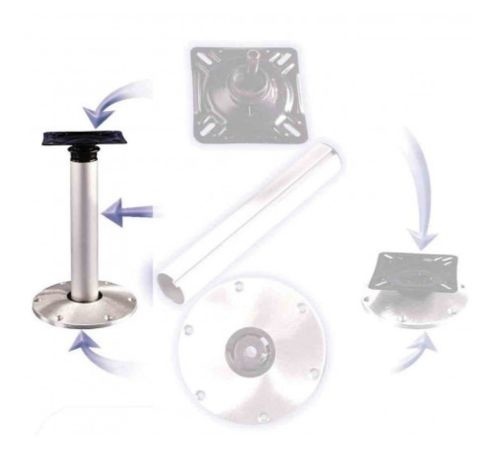 Allpa Aluminium stoelpootset met plug-in voet