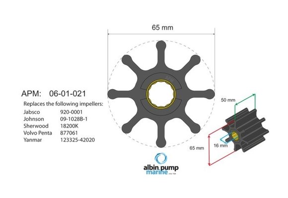Premium Impeller kit nr. 06-01-021
