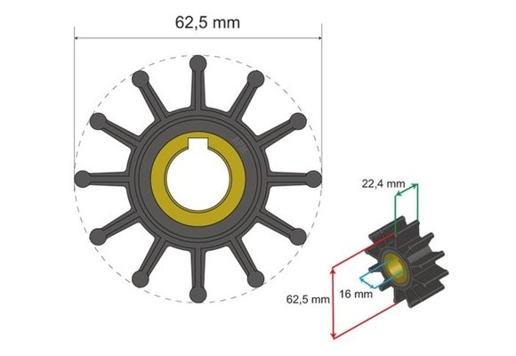 Premium Impeller kit nr. 06-01-015