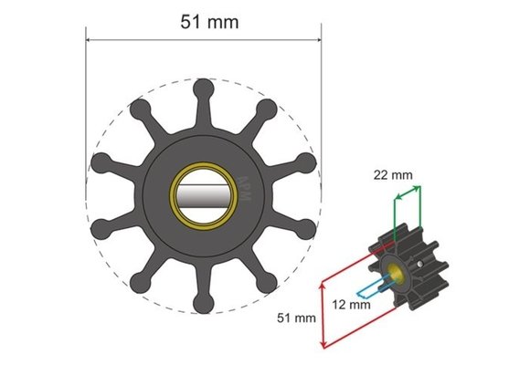 Premium Impeller kit nr. 06-01-010