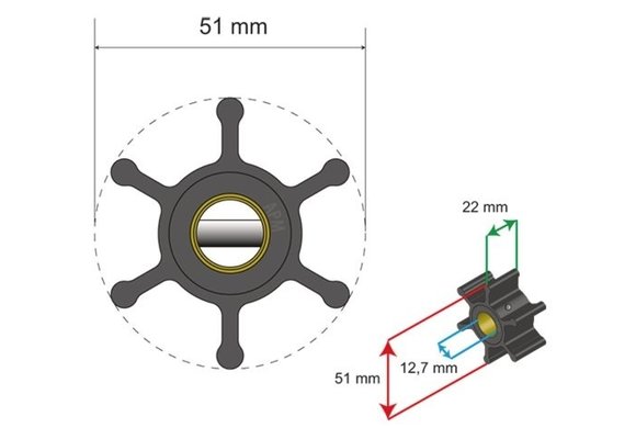 Premium Impeller kit nr. 06-01-006