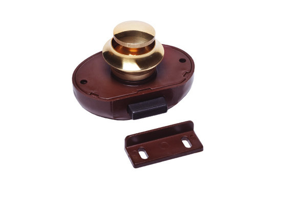 Drukknopslot bruin deur 13mm