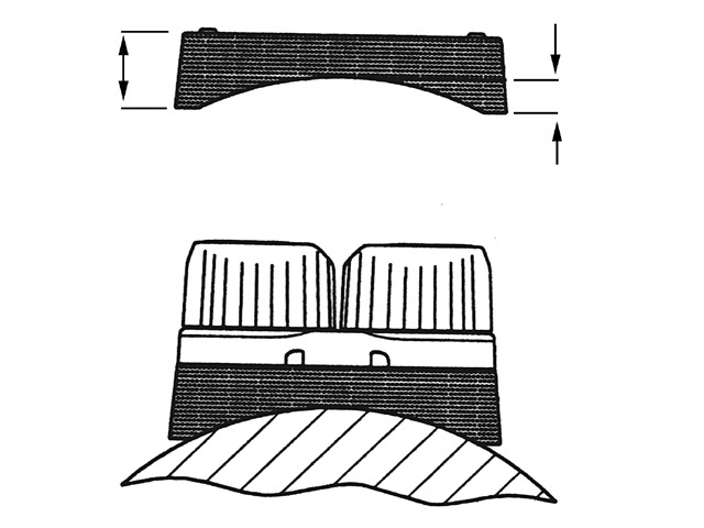 Ronstan Gebogen Basisplaat Medium